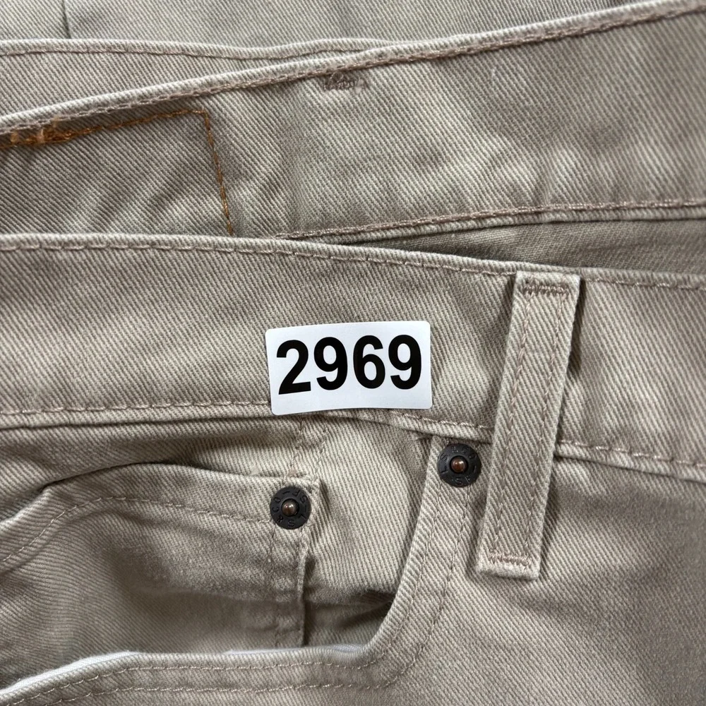 Levi's 502 Taper Fit Jeans Mens 40x30 Khaki Denim Cotton Stretch Everyday Wear‎